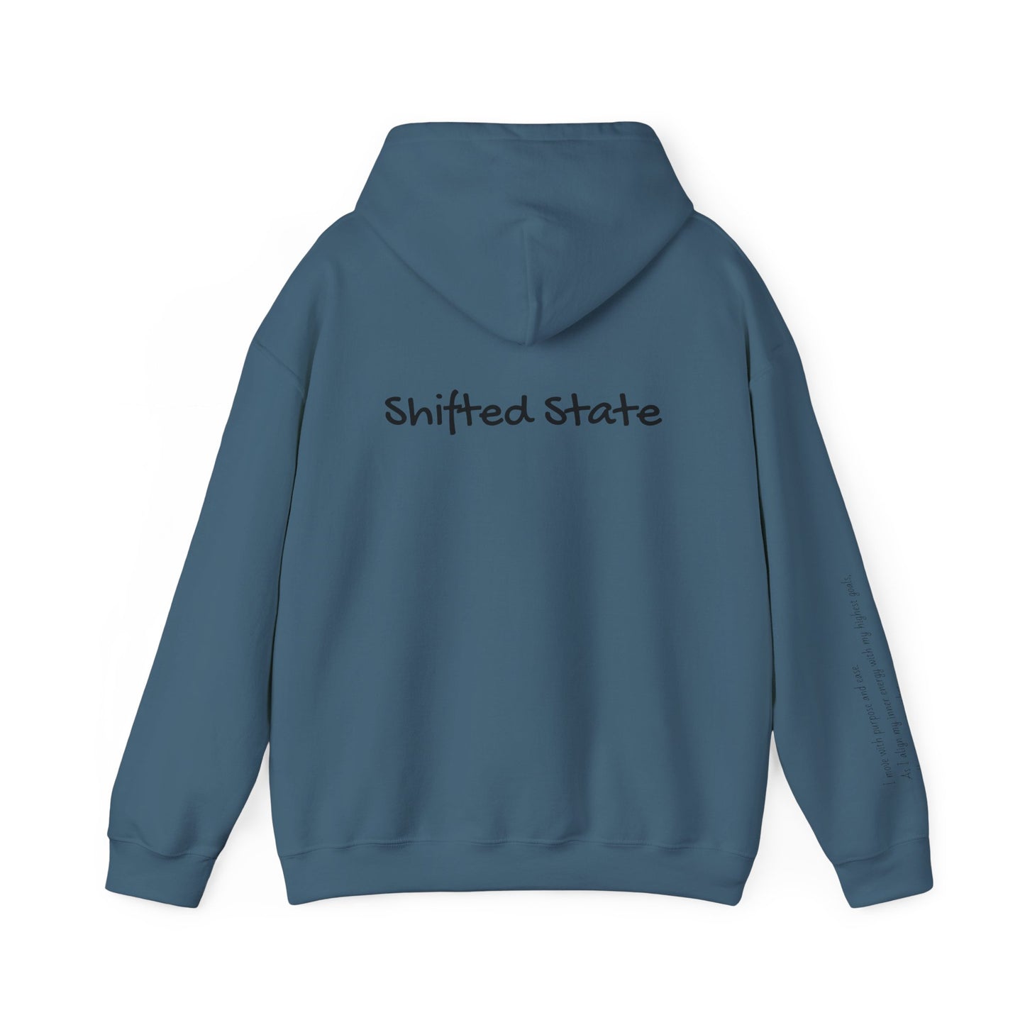 Shifted State Hoodie- Sleeve Print Affirmation