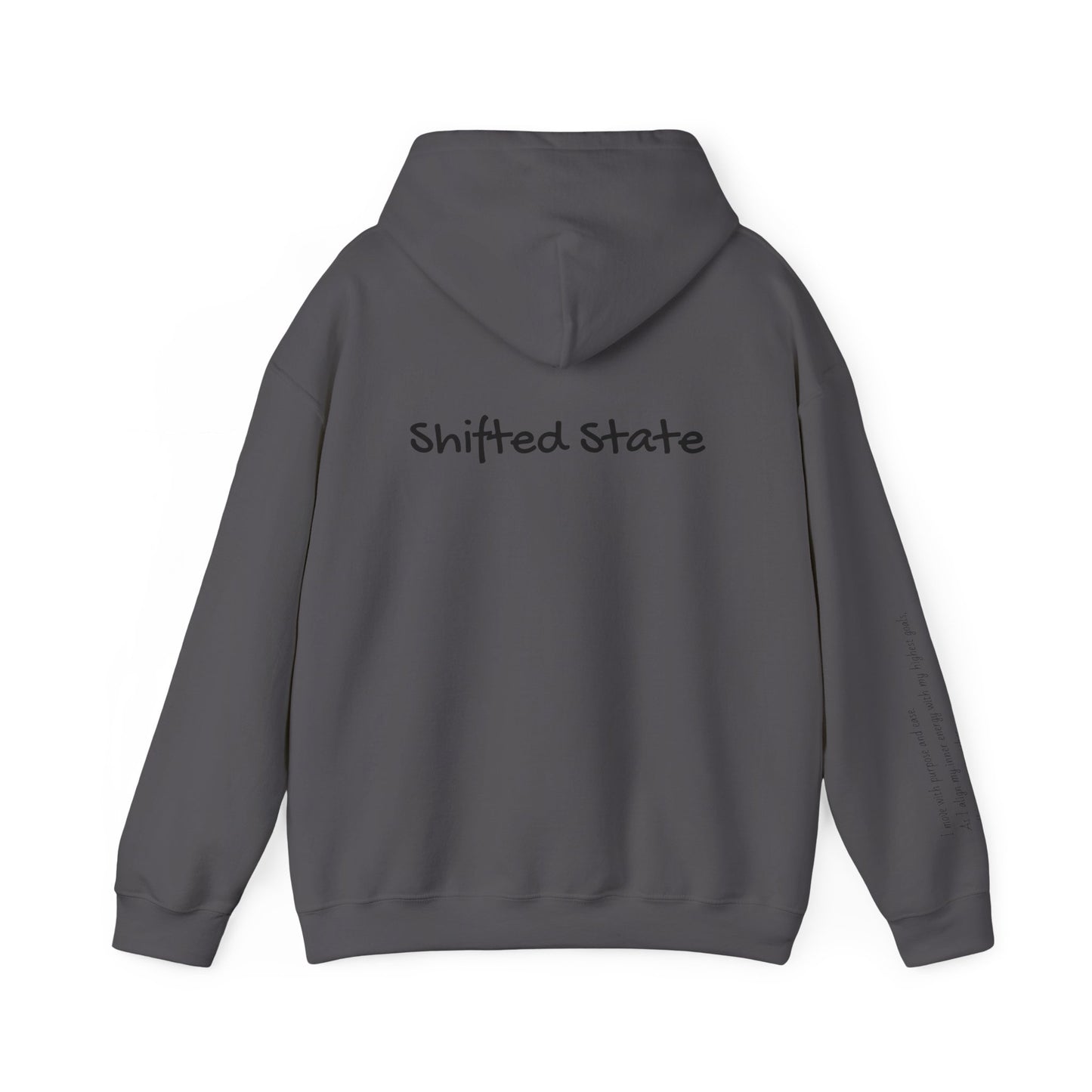 Shifted State Hoodie- Sleeve Print Affirmation