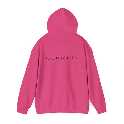"Pure Conviction" Hoodie  - Sleeve Print Affirmation