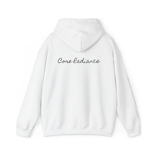 “Core Radiance” Hoodie- Sleeve Print Affirmation