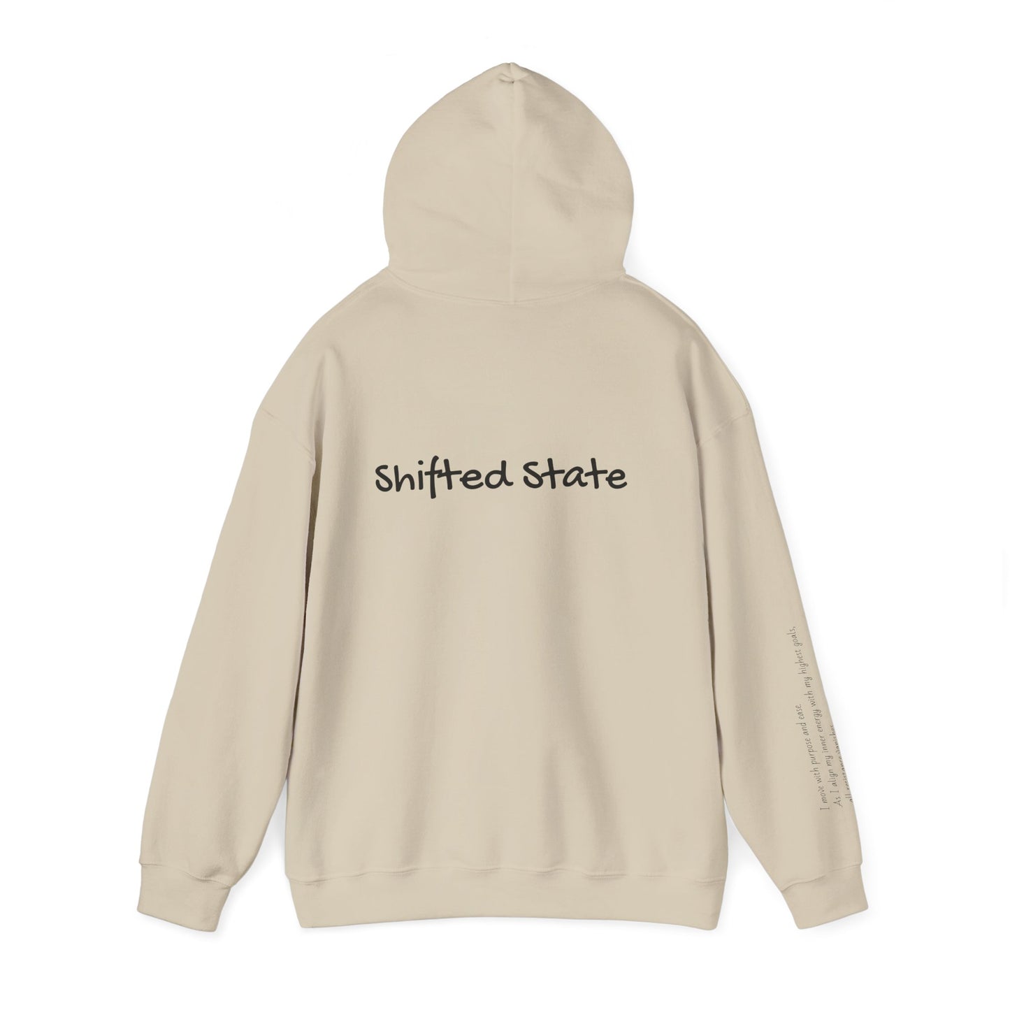 Shifted State Hoodie- Sleeve Print Affirmation