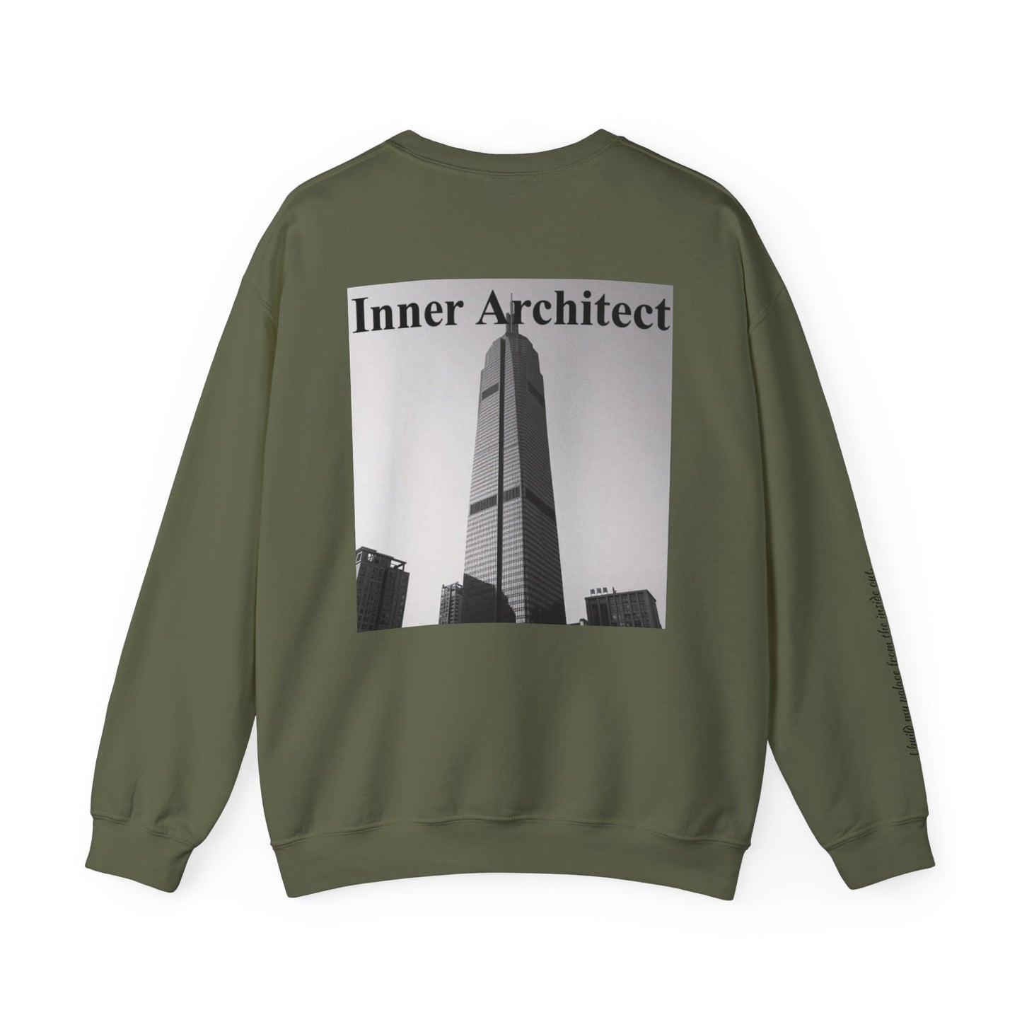 "Inner Architect" Crewneck - Heavyweight Sleeve Print Sweatshirt