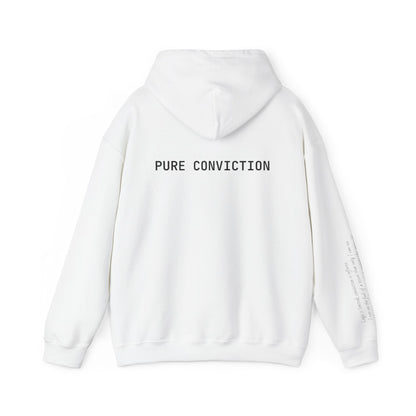"Pure Conviction" Hoodie  - Sleeve Print Affirmation