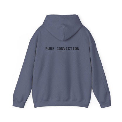"Pure Conviction" Hoodie  - Sleeve Print Affirmation