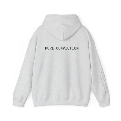 "Pure Conviction" Hoodie  - Sleeve Print Affirmation