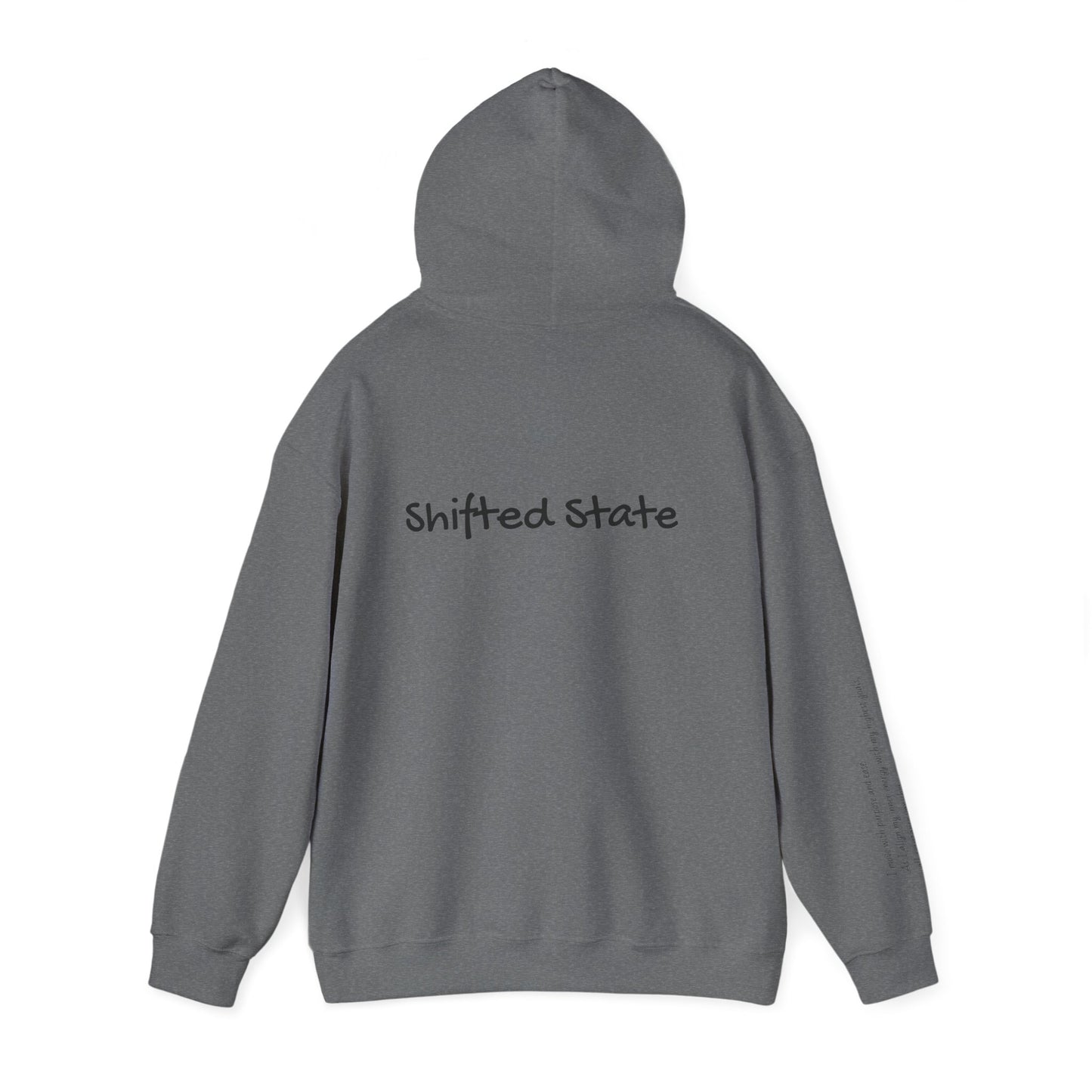 Shifted State Hoodie- Sleeve Print Affirmation