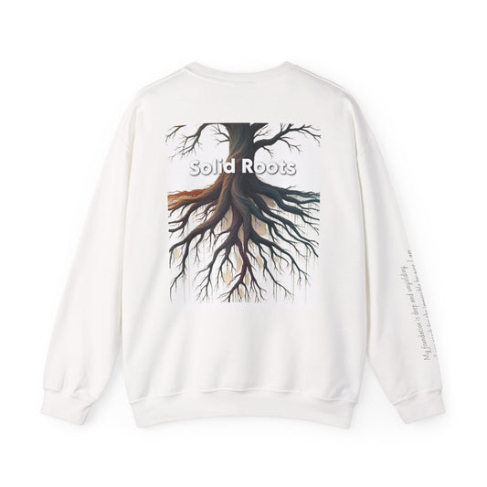"Solid Roots" Crewneck - Heavyweight Sleeve Print Sweatshirt
