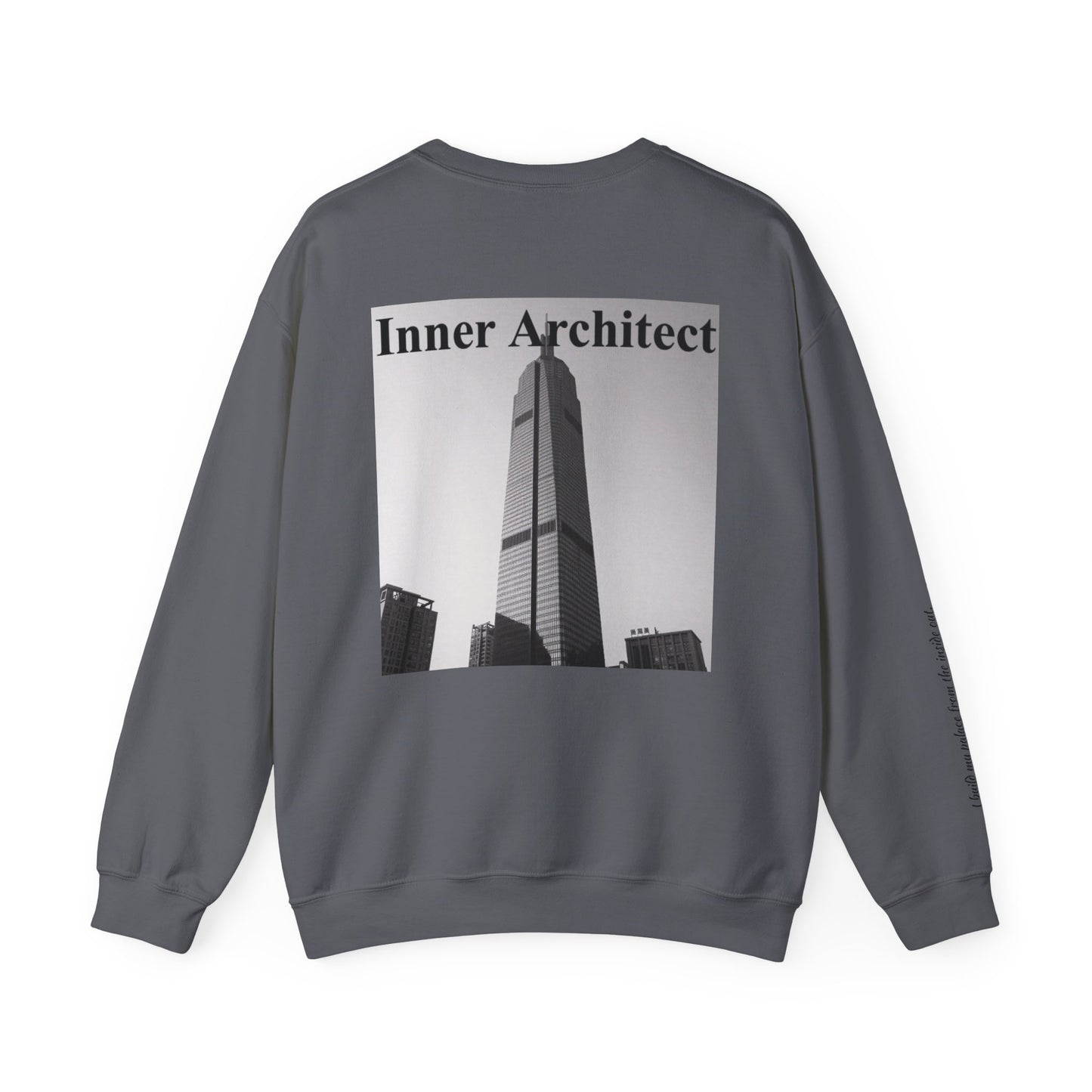 "Inner Architect" Crewneck - Heavyweight Sleeve Print Sweatshirt