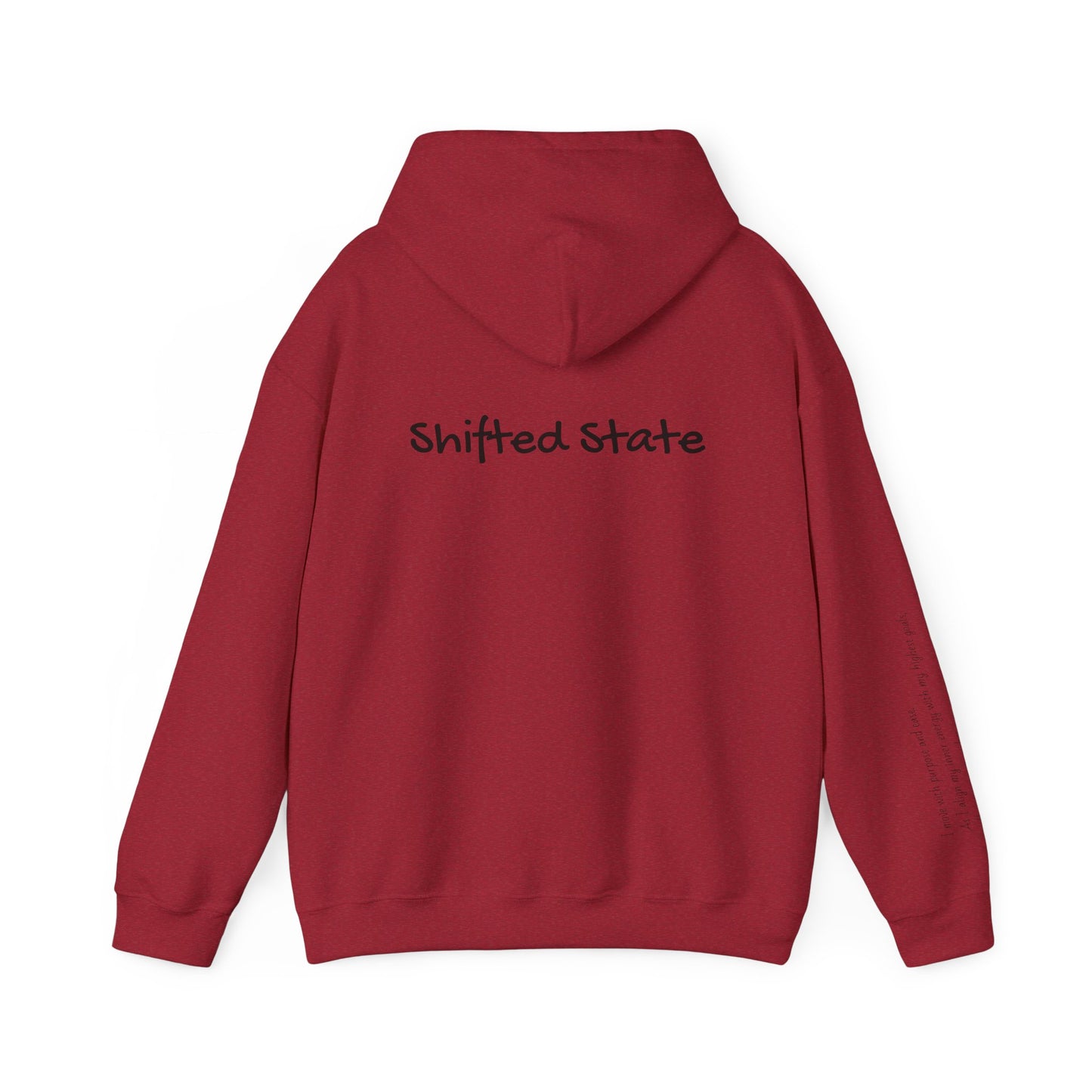 Shifted State Hoodie- Sleeve Print Affirmation