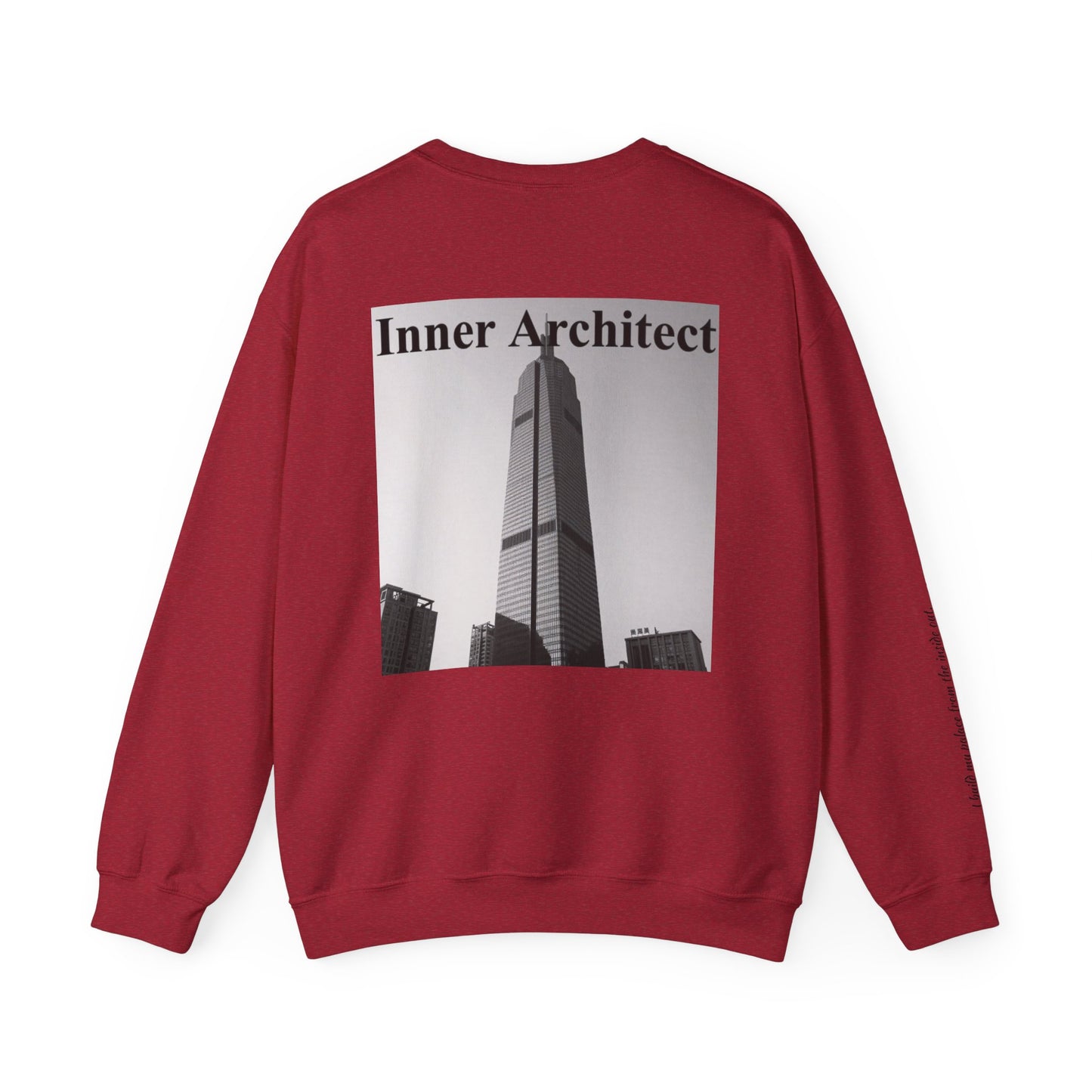 "Inner Architect" Crewneck - Heavyweight Sleeve Print Sweatshirt