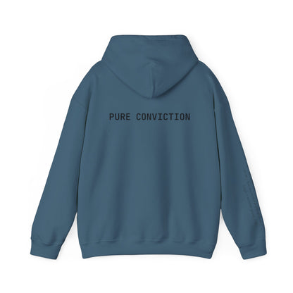 "Pure Conviction" Hoodie  - Sleeve Print Affirmation