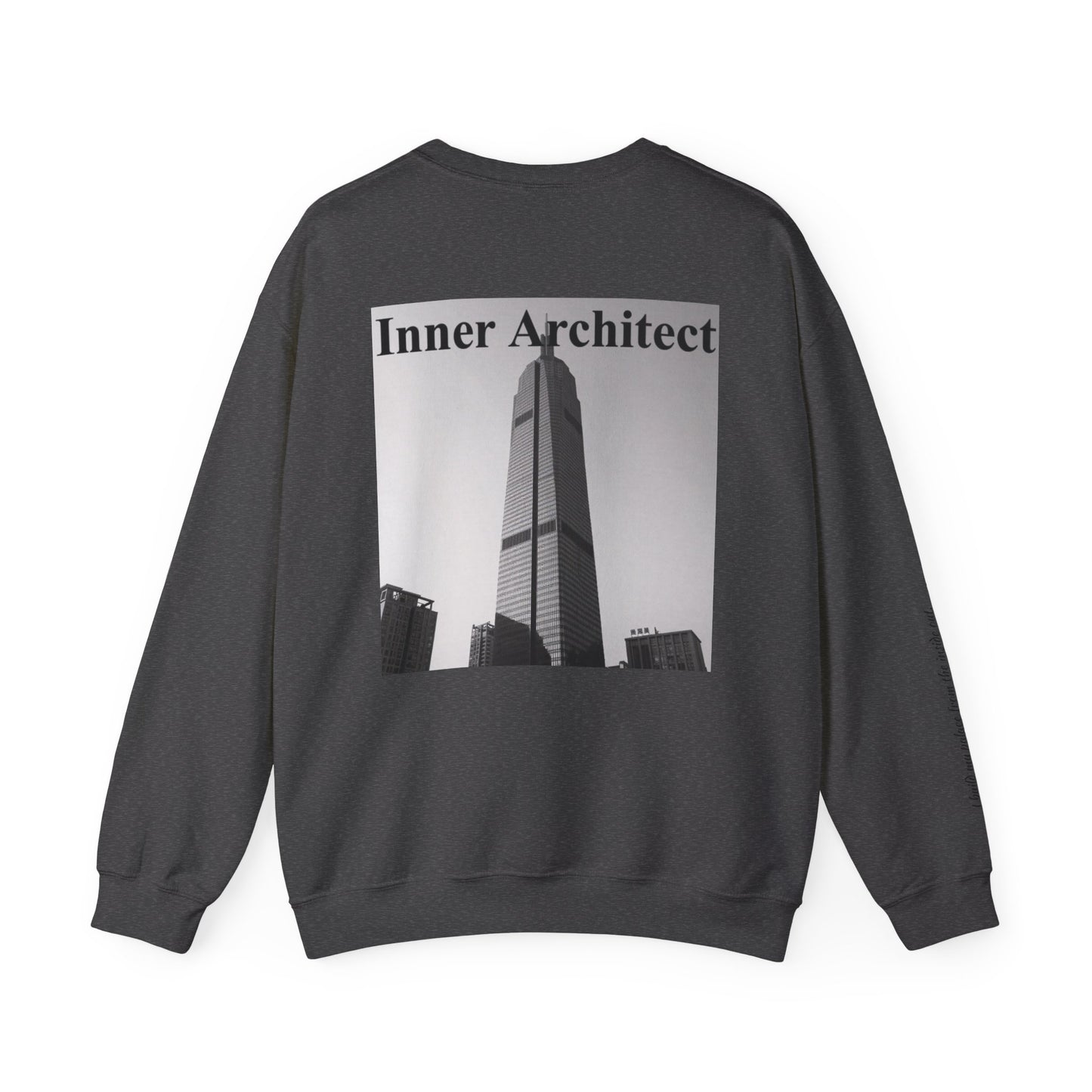 "Inner Architect" Crewneck - Heavyweight Sleeve Print Sweatshirt