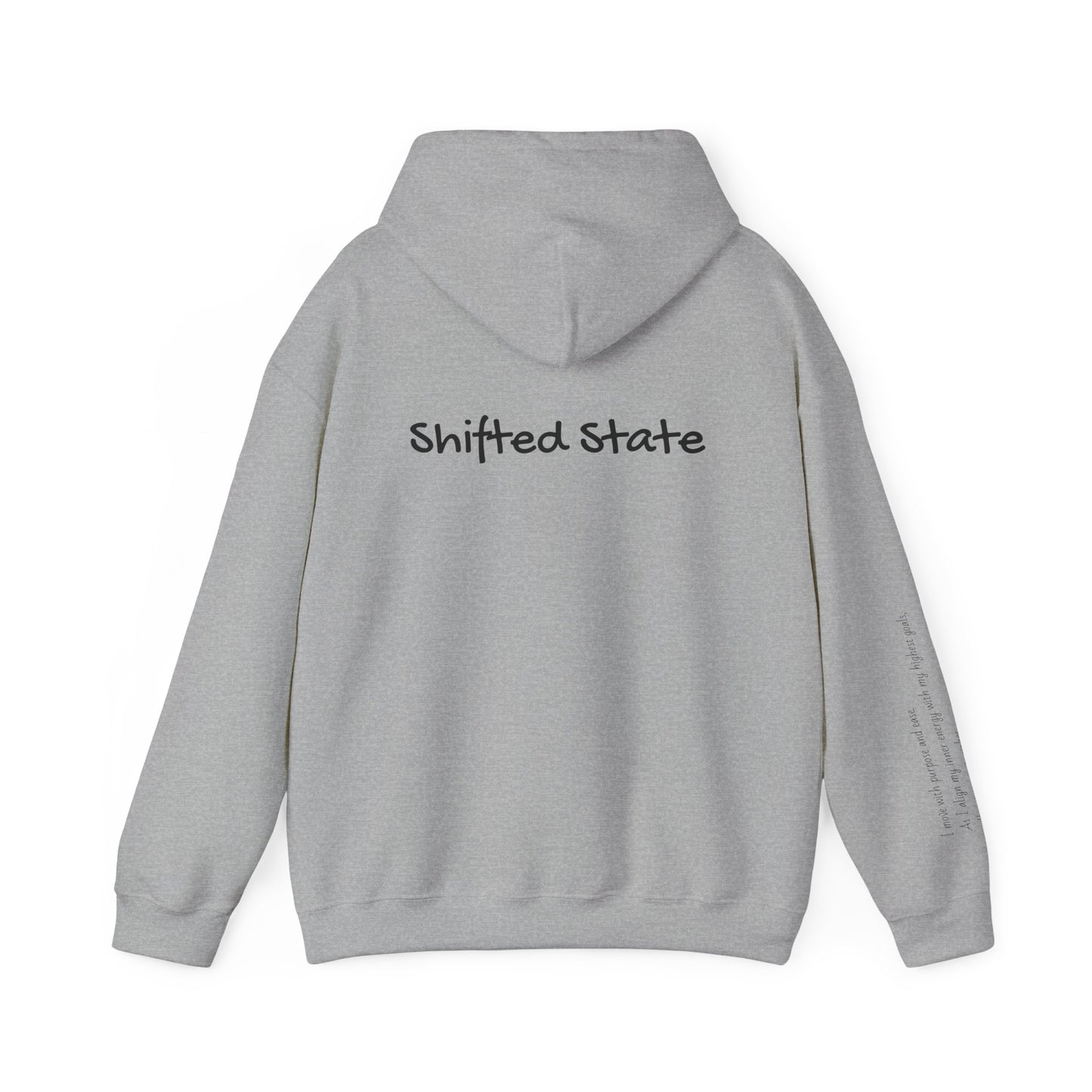 Shifted State Hoodie- Sleeve Print Affirmation