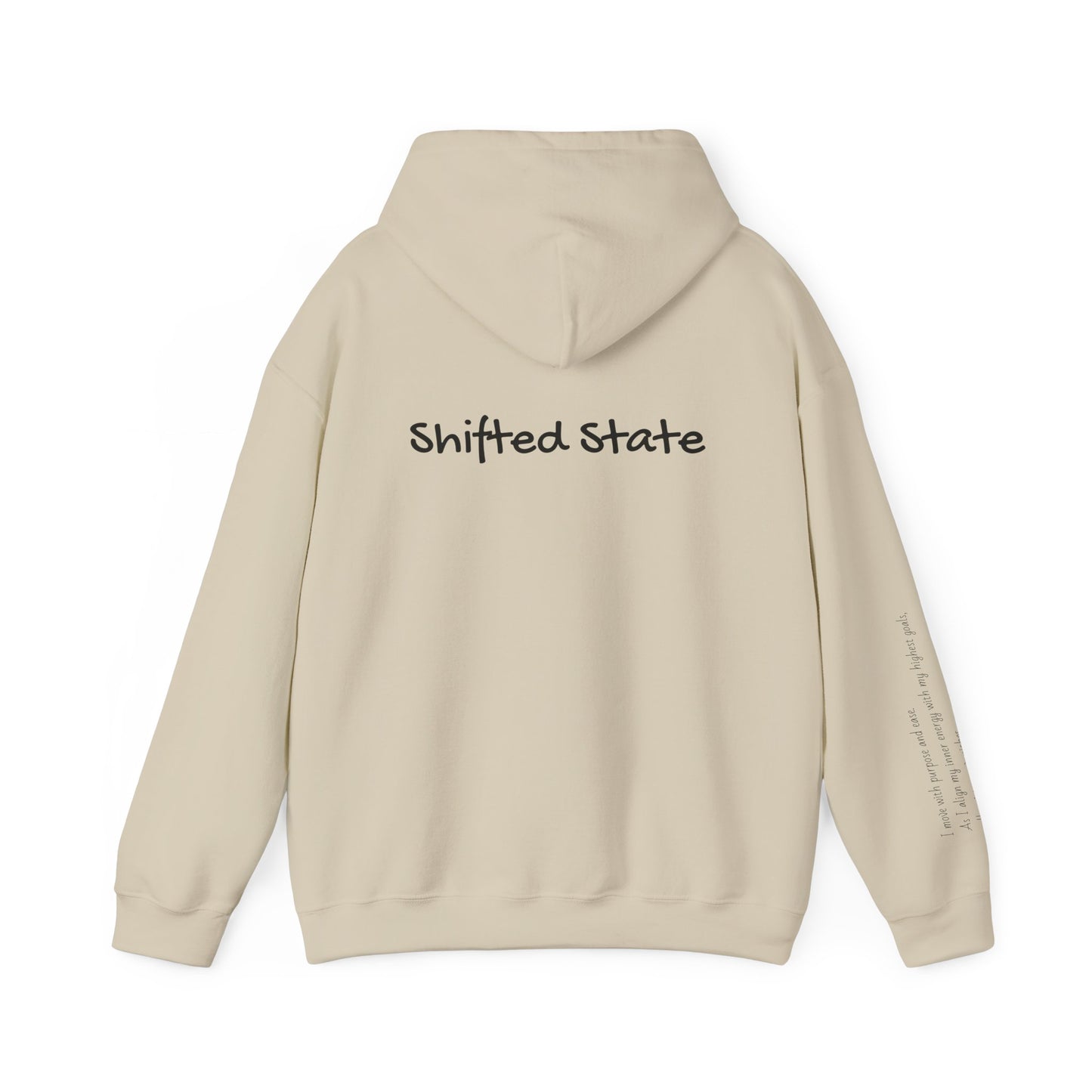 Shifted State Hoodie- Sleeve Print Affirmation