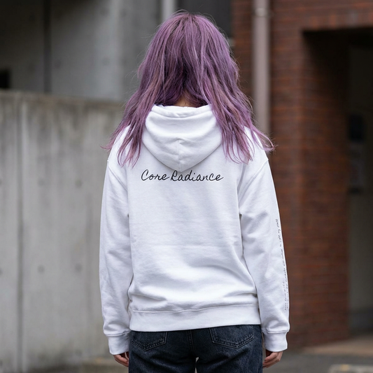 “Core Radiance” Hoodie- Sleeve Print Affirmation