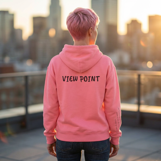 “View Point” Hoodie- Sleeve Print Affirmation