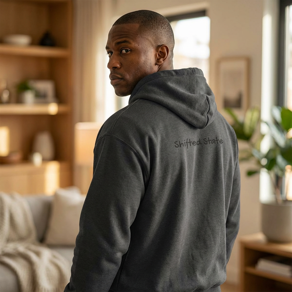 Shifted State Hoodie- Sleeve Print Affirmation