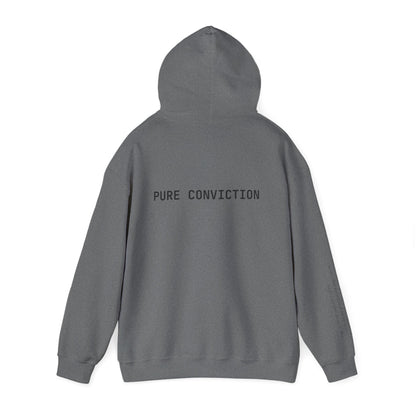 "Pure Conviction" Hoodie  - Sleeve Print Affirmation