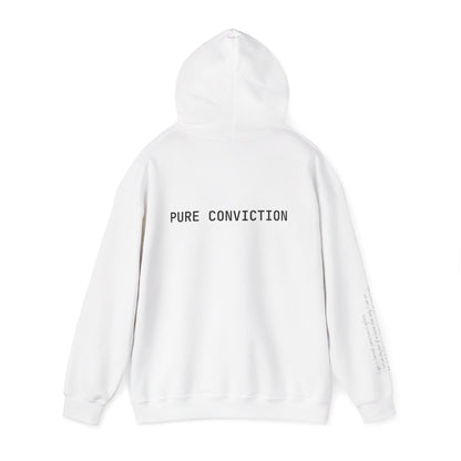 "Pure Conviction" Hoodie  - Sleeve Print Affirmation