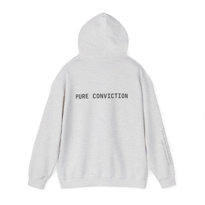 "Pure Conviction" Hoodie  - Sleeve Print Affirmation
