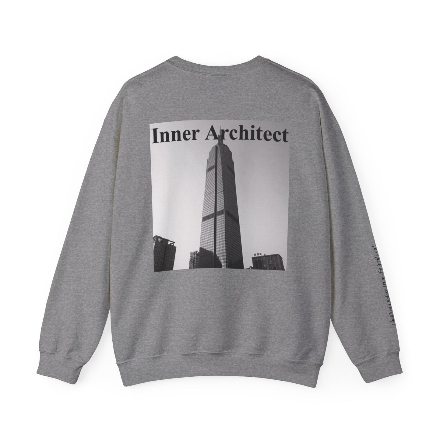 "Inner Architect" Crewneck - Heavyweight Sleeve Print Sweatshirt